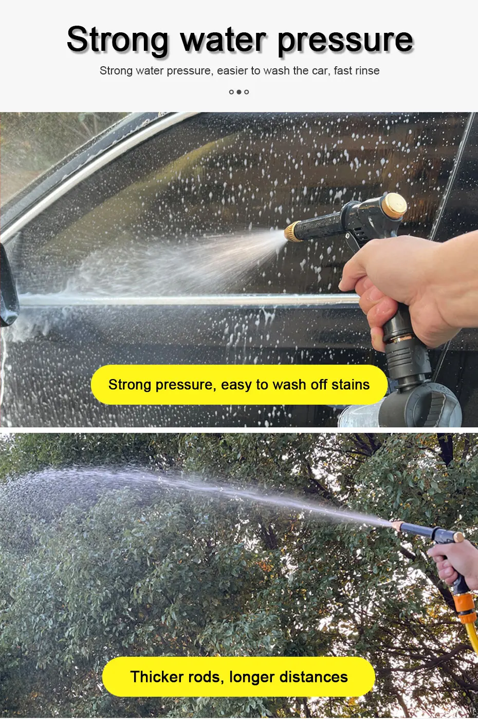 Seametal High Pressure Washer Gun Foam Cannon Garden Sprinkler Sprayer Car Cleaning Tool Kit Auto-Detailing Car Wash Accessories