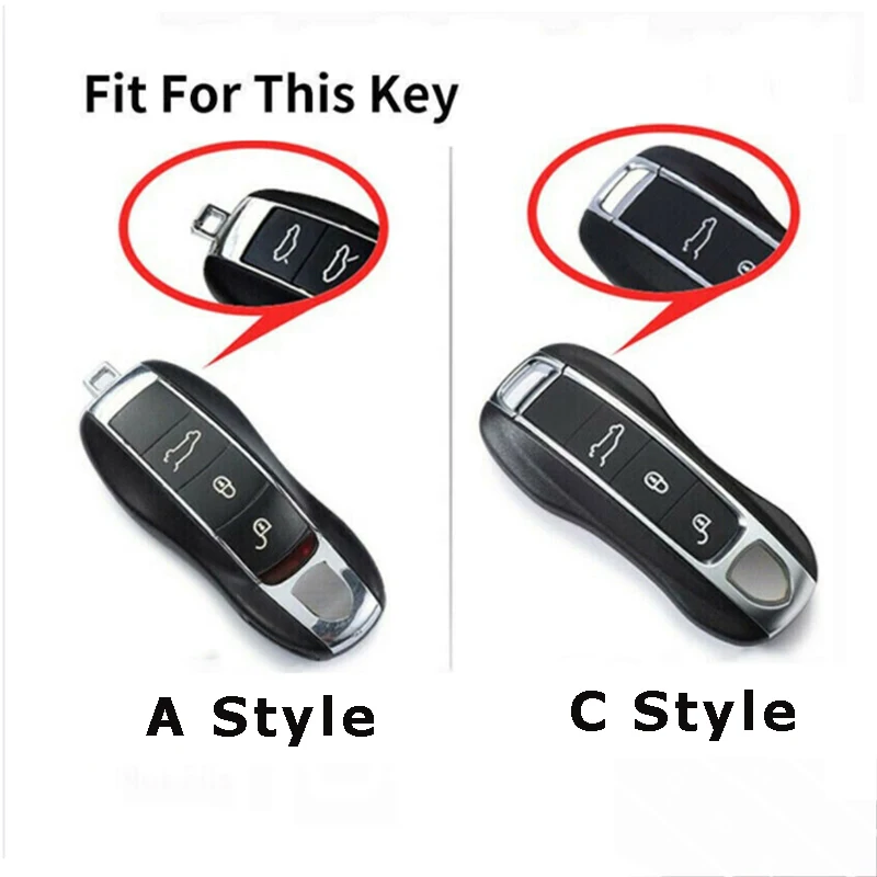 Porsche - Modern Remote Key Case Cover (Zinc Alloy &Amp; Leather)