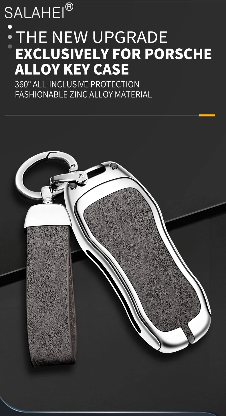 Porsche - Modern Remote Key Case Cover (Zinc Alloy &Amp; Leather)