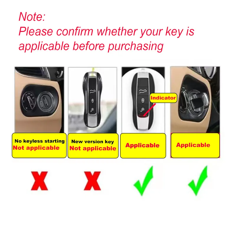 Car Smart Remote Keyless Entry Replacement Key Case Shell Key Protective Accessories Abs For Porsche 911 Cayenne Macan Panamera