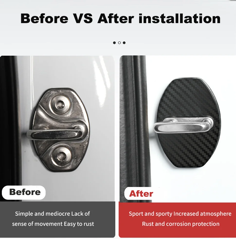 Carbon Fiber Door Lock Cover (Porsche)