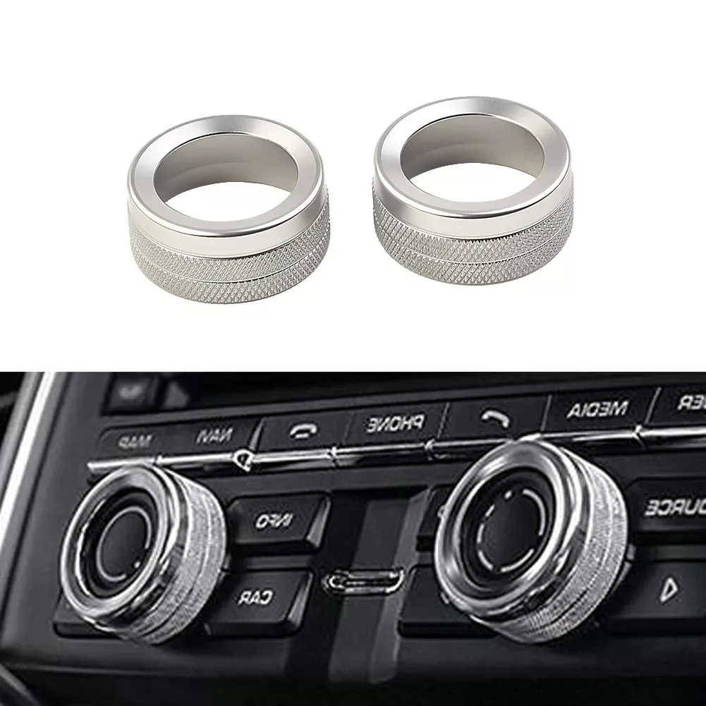 2 PCS Chrome Volume Knob Cover (Porsche)