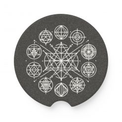 Sacred Geometry (Soapstone Cup Holder Coaster)