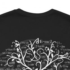 It’s All Math (Unisex Tee) In Solid Black Blend - Back Design Closeup