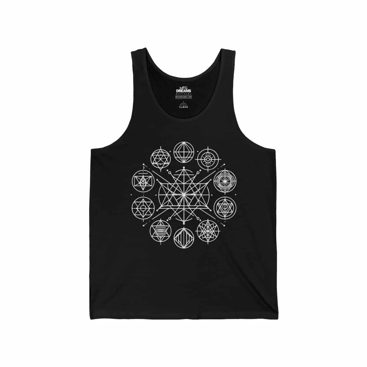 Cosmic Order Sacred Geometry (Unisex Tank Top)