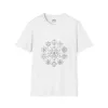 Cosmic Order Sacred Geometry (Unisex Tee) In White - Front Design