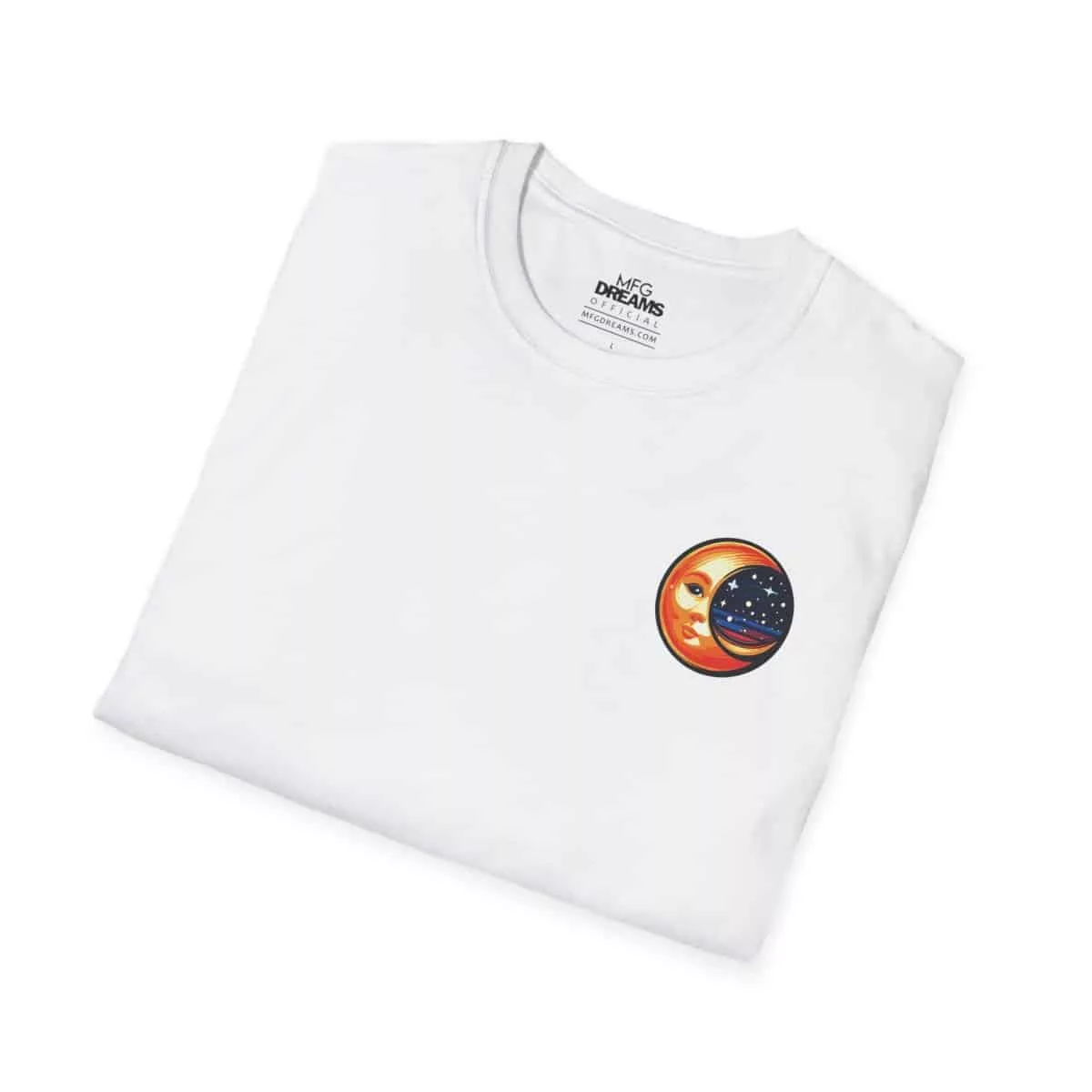 Florida Moons &Amp; Stars (Unisex Graphic Tee) | Mfg Dreams Florida Moons &Amp; Stars (Unisex Graphic Tee) In White - Front Closeup