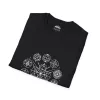 Cosmic Order Sacred Geometry (Unisex Tee) In Black - Front Design Closeup