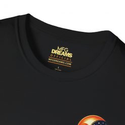 Florida Moons &Amp; Stars (Unisex Graphic Tee) In Black - Inside Collar Closeup