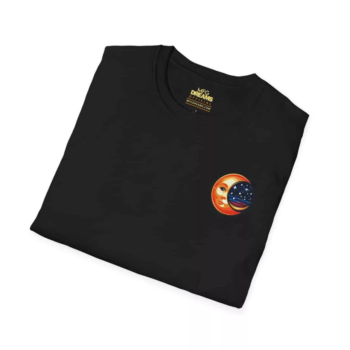 Florida Moons &Amp; Stars (Unisex Graphic Tee) | Mfg Dreams Florida Moons &Amp; Stars (Unisex Graphic Tee) In Black - Front Closeup
