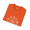 Cosmic Order Sacred Geometry (Unisex Tee) In Orange - Front Design Closeup