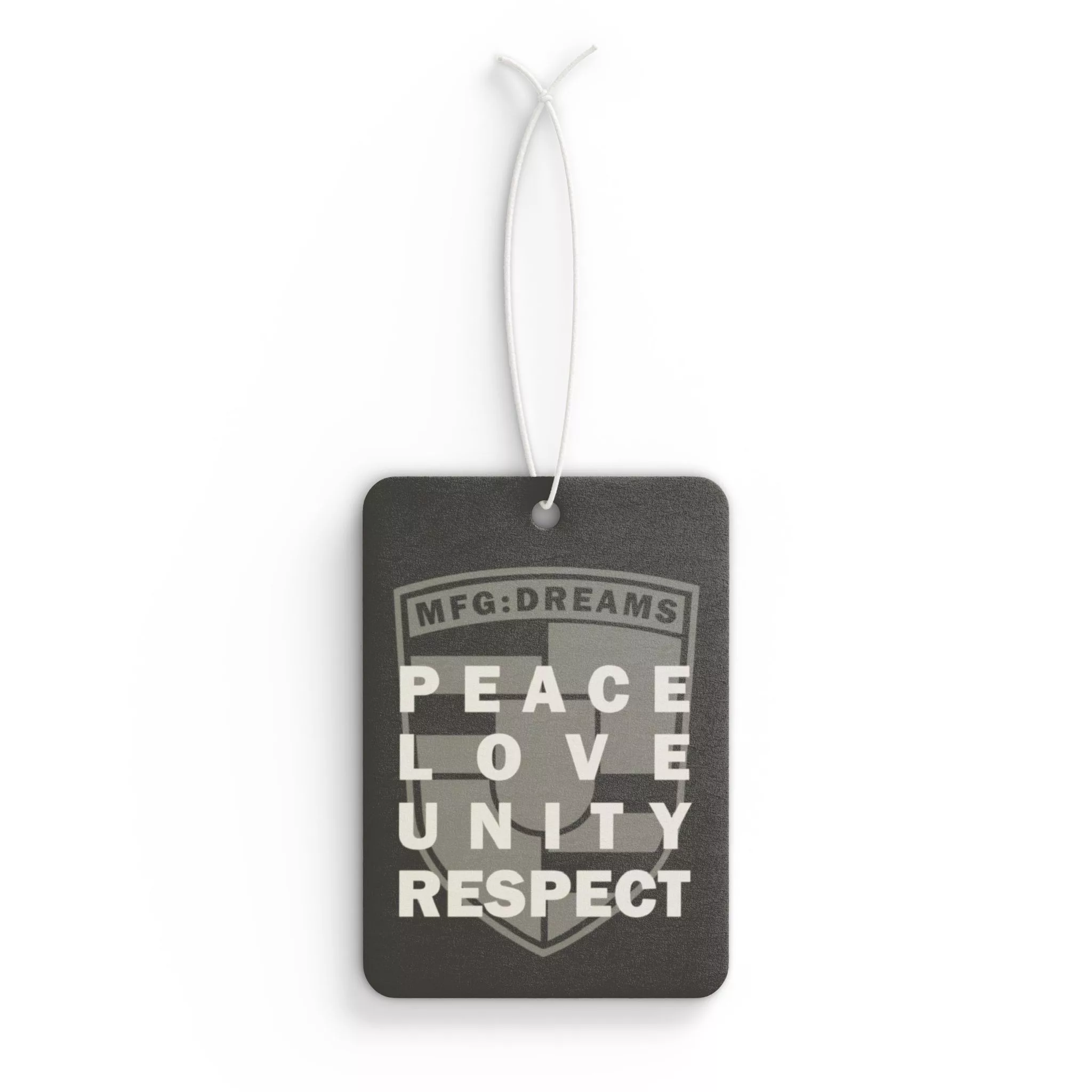 PLUR, Peace Love Unity Respect (Black) Car Air Freshener