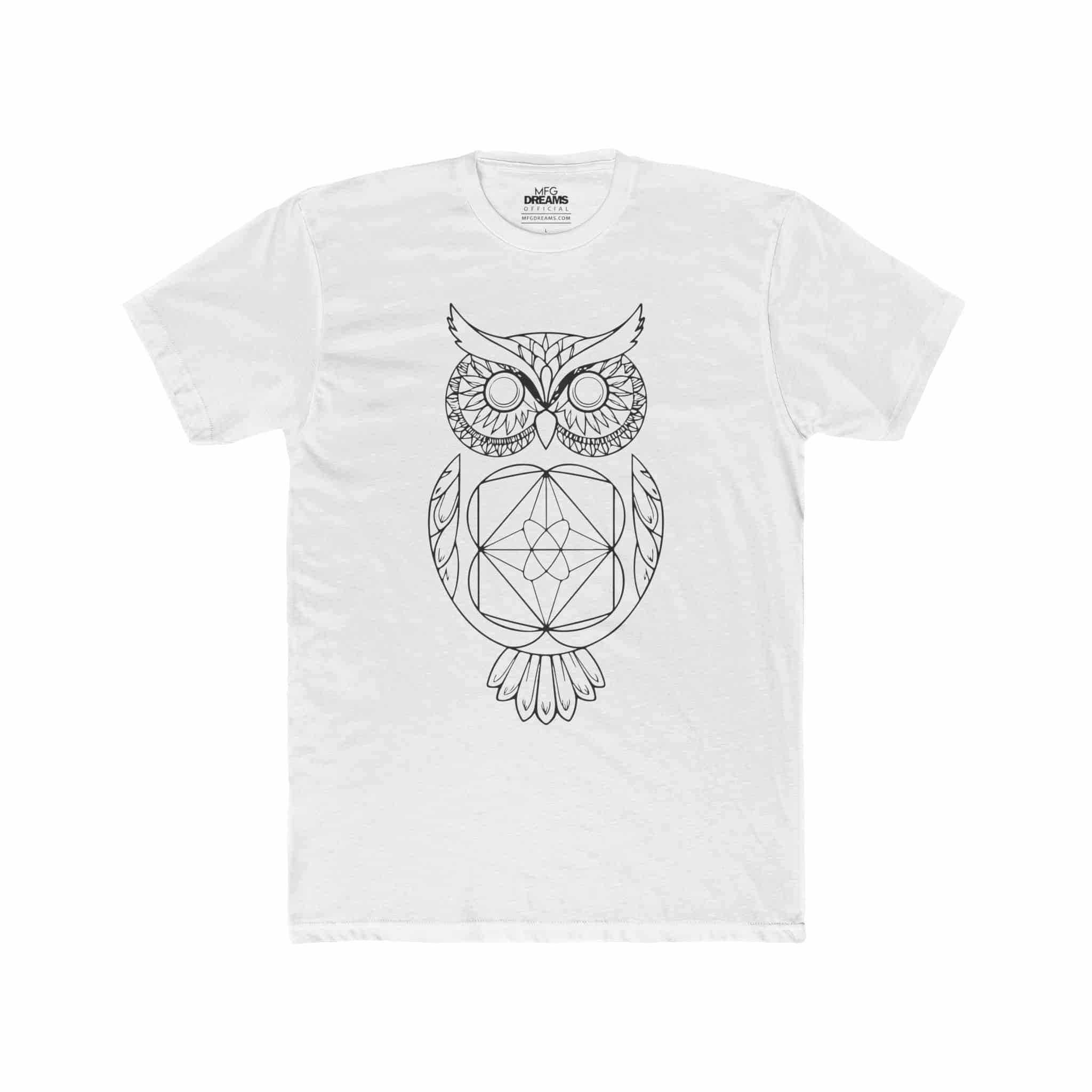 PLUR Sacred Geometry Owl. Peace, Love, Unity, Respect - Graphic Tee (Unisex)