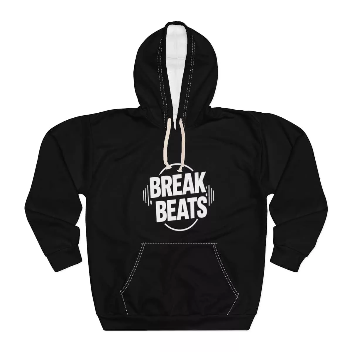 Break Beats, Turntables Mixer & Speakers (Front) – Graphic Pullover Hoodie (Unisex) by MFG:DREAMS