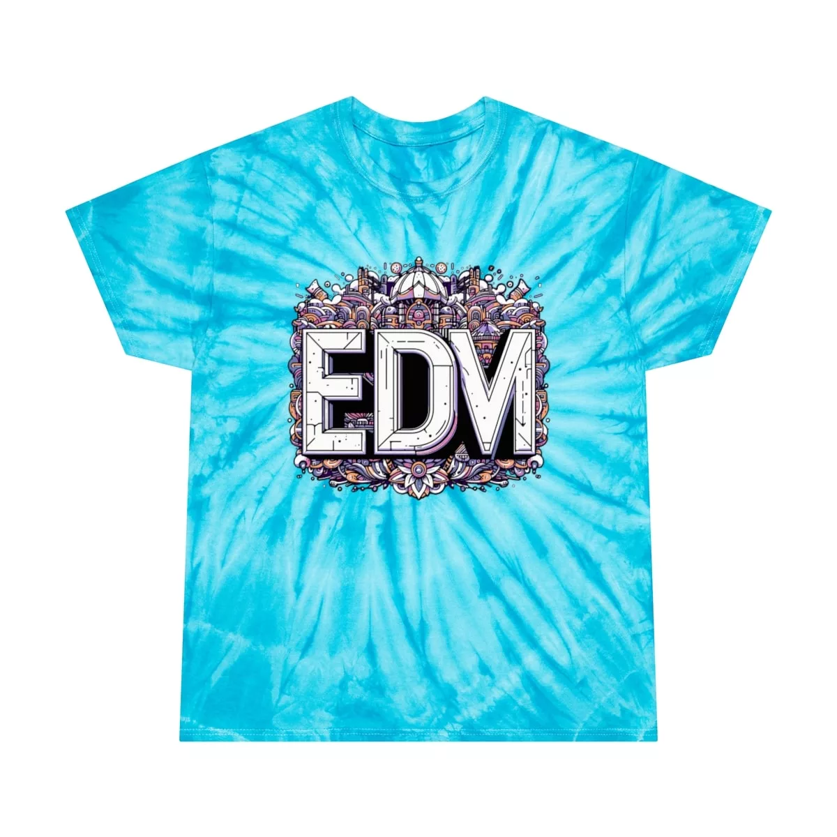 EDM, Electronic Dance Music – Tie-Dye Graphic Tee (in Turquoise) by MFG:DREAMS