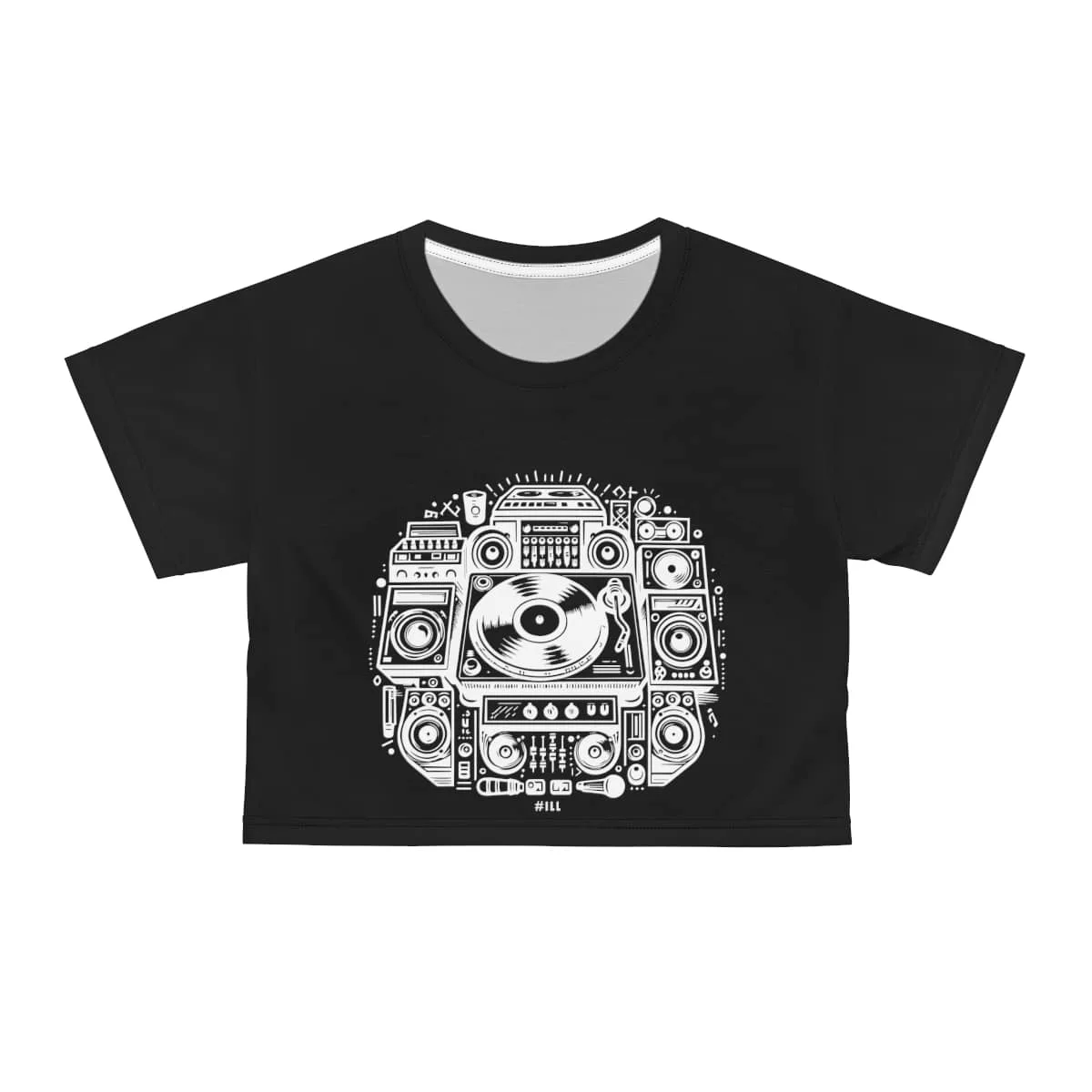 #ILL Turntables & Speakers (Women's Crop Tee)