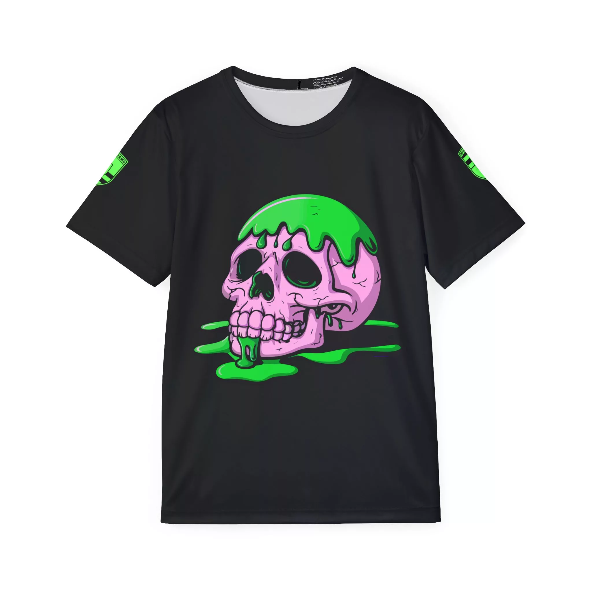 Skull Dripping Face Melt Graphic Tee (Black Version)