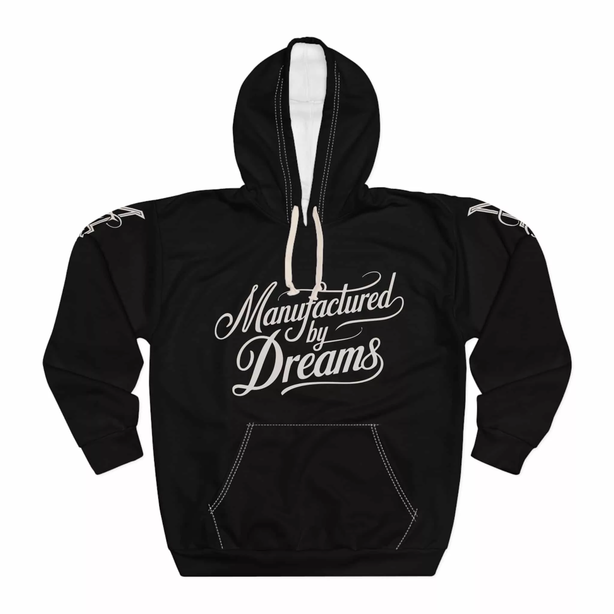 Manufactured by Dreams, Script + Monogram (Unisex Pullover Hoodie)