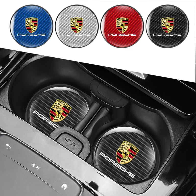 2PC Carbon Fiber Car Water Coaster (Porsche)