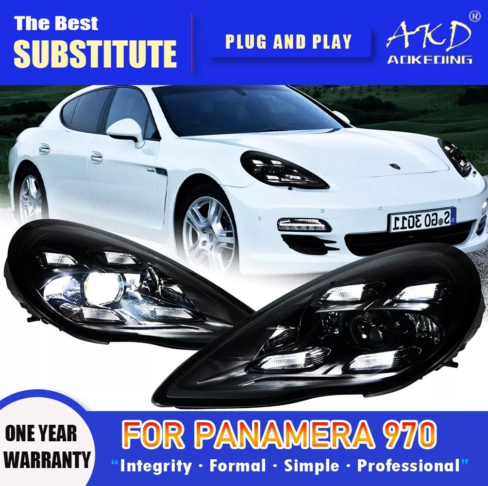 AKD LED Headlights for Porsche Panamera 970 (2010-2013) - DRL & Projector