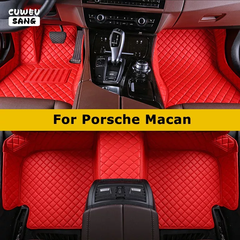 Cuweusang Custom Car Floor Mats For Porsche Macan 2014-2023 Auto Carpets Foot Coche Accessorie