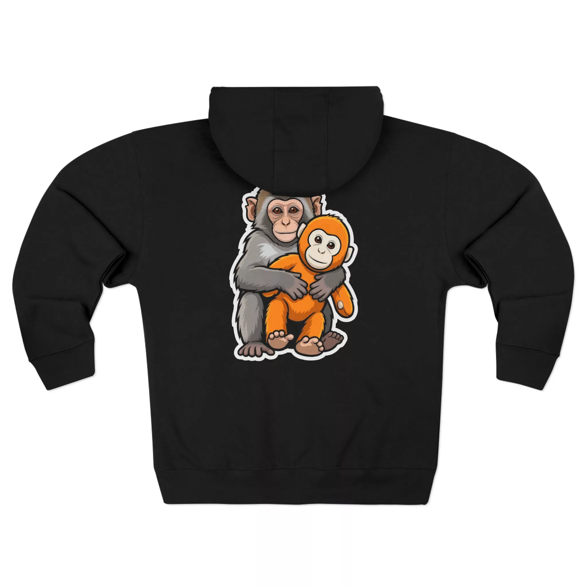 Alternative View Of S.m.s.s. – Snow Monkey Snuggle Squad Hoodie (Full Zip)