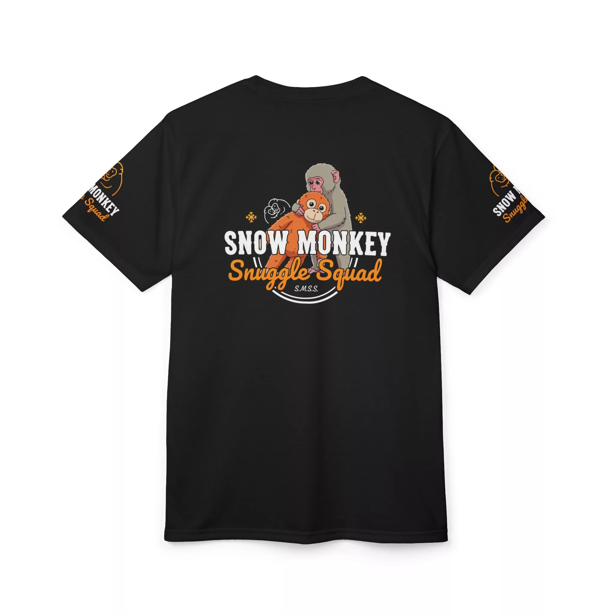 Alternative View Of S.m.s.s. - In A World Full Of Monkeys Be A Punch Tee (Snow Monkey Snuggle Squad)