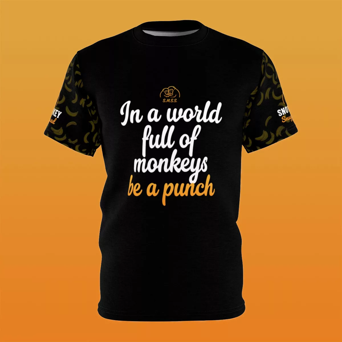 In A World Full Of Monkeys Be A Punch Tee (Snow Monkey Snuggle Squad) | Mfg Dreams Punch The Monkey - Snuggle Squad