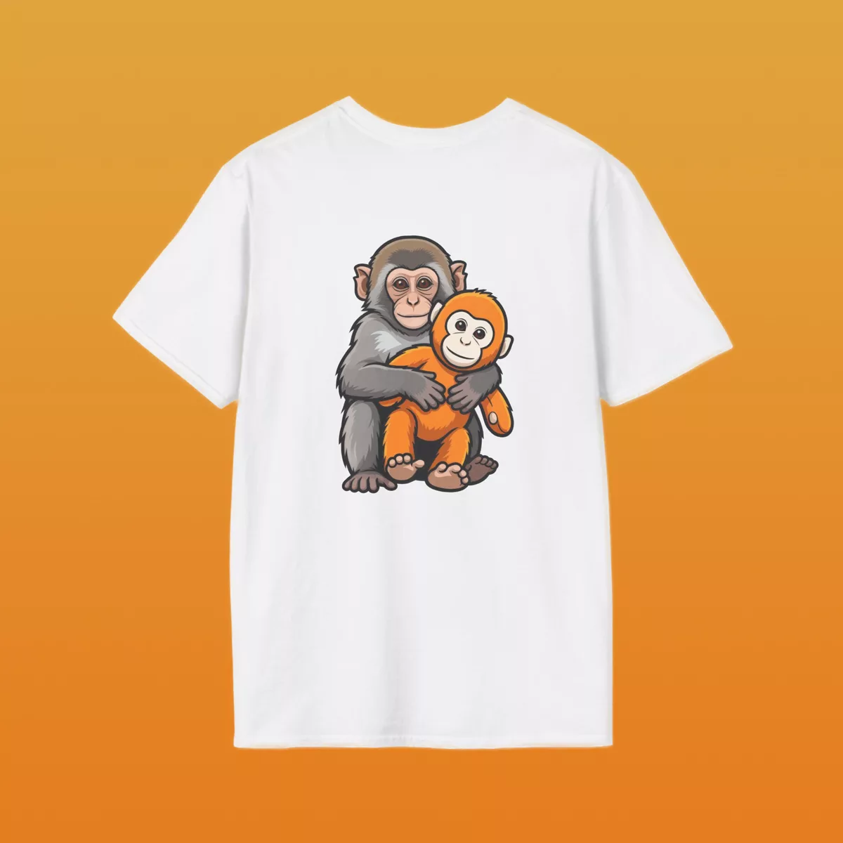 Punch The Monkey: &Quot;Snow Monkey Snuggle Squad&Quot; Tribute Tee - White, Back Design