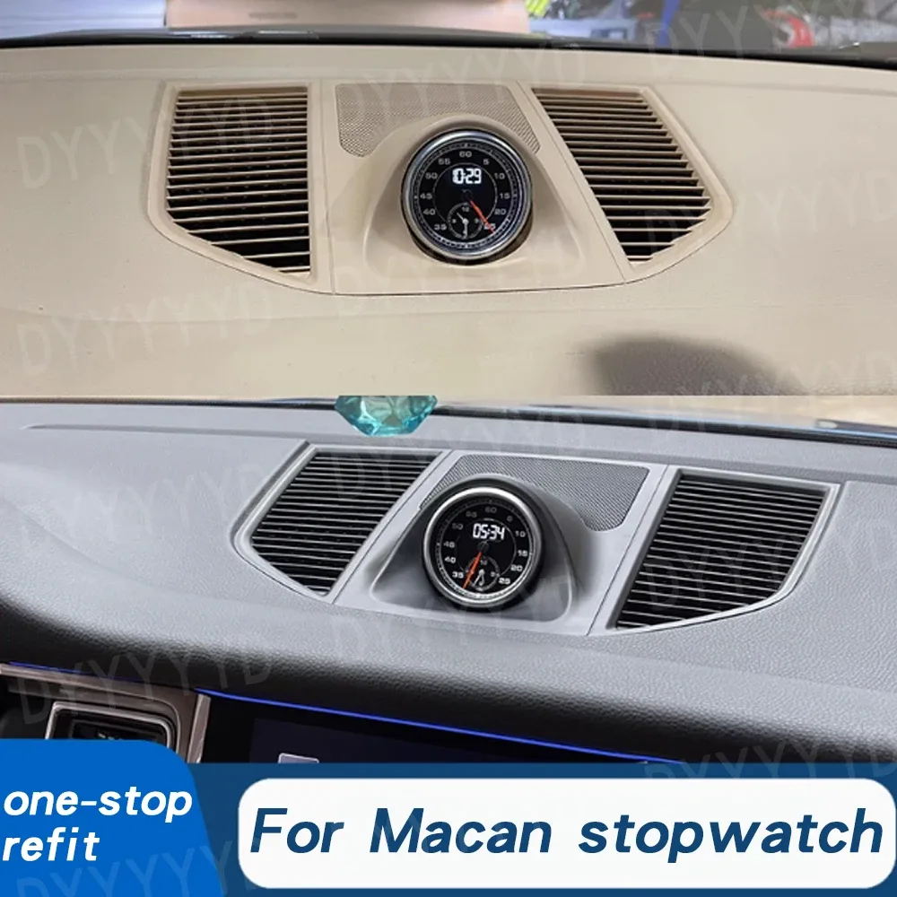 Shop | Mfg Dreams For Porsche Macan Sports Chrono Stopwatch 14-23 95B Dash Clock Watch Instrument Panel Dashboard Compass Car Interior Accessories