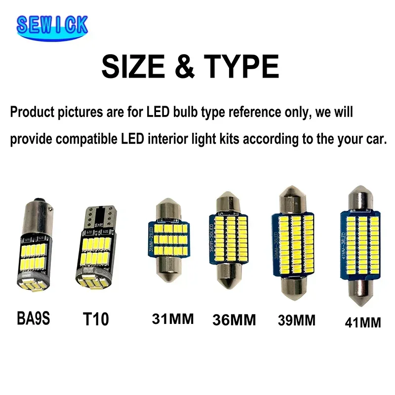 Alternative view of 14Pcs Canbus For Porsche Macan 95B 2014 2015 2016 2017 2018 2019 2020 Vehicle Bulbs LED Interior Map Dome Trunk Light Kit