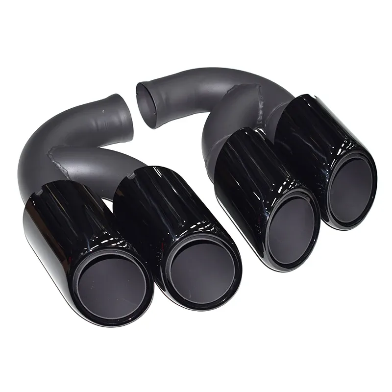 Alternative view of for Porsche Cayenne 958 exhaust upgrade GTS 304stainless steel black muffler tailpipe nozzle tip tailpipe 2011-2014