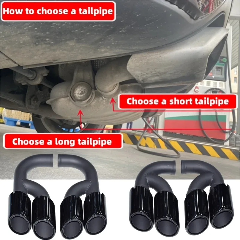 For Porsche Cayenne 958 Exhaust Upgrade Gts 304Stainless Steel Black Muffler Tailpipe Nozzle Tip Tailpipe 2011-2014 | Mfg Dreams For Porsche Cayenne 958 Exhaust Upgrade Gts 304Stainless Steel Black Muffler Tailpipe Nozzle Tip Tailpipe 2011-2014 - Image 6