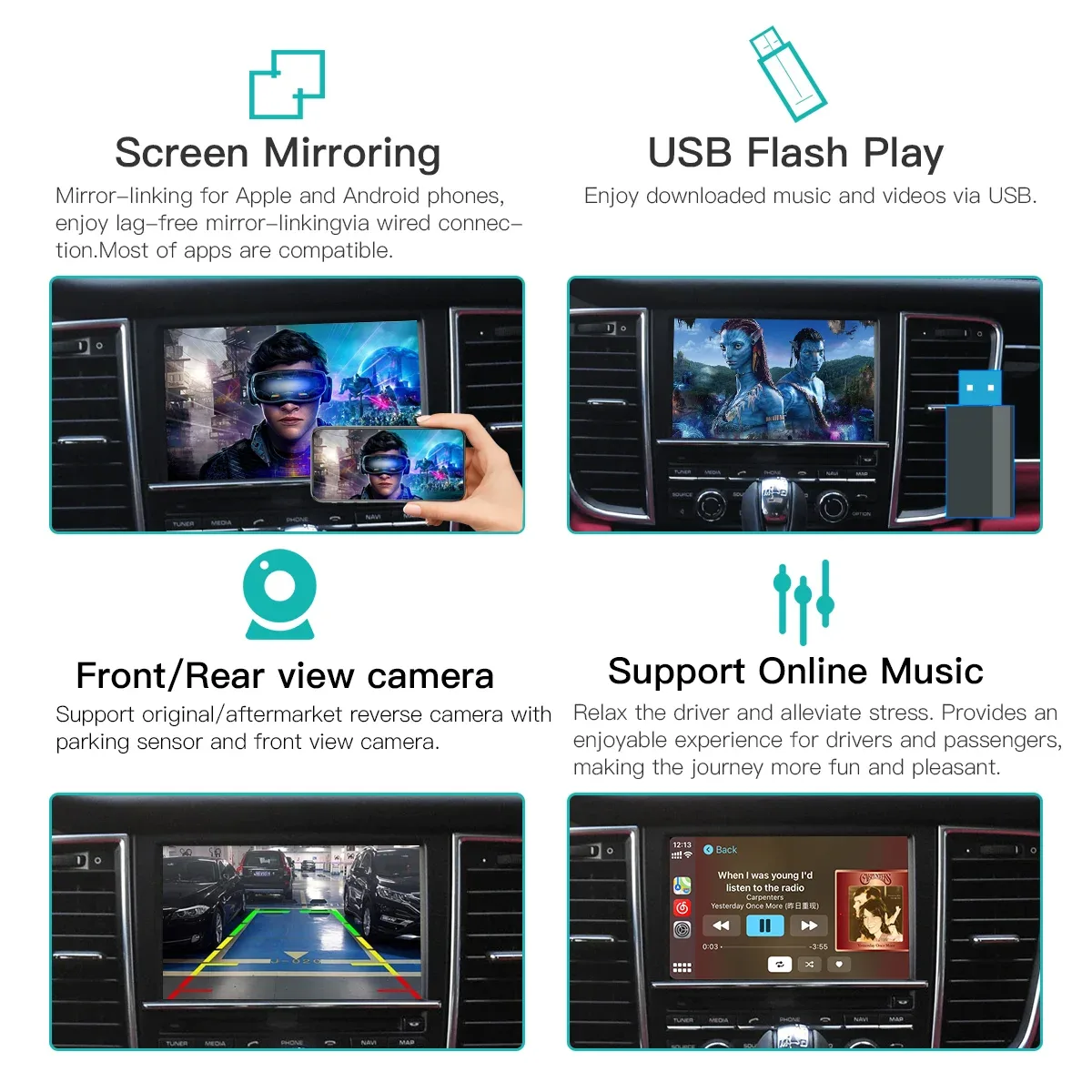 Alternative View Of Wireless Carplay  Android Auto Module For Pcm3.1/4.0 Porsche Panamera Cayenne Macan Cayman Boxster 911 991 718 Airplay Mirror