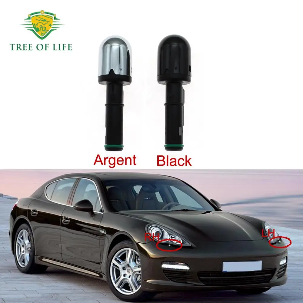 Front Headlight Washer Cover Headlamp Spray Nozzle Jet Cap 99762826300 97062825100 For Porsche 911 Panamera Boxster Argent Black