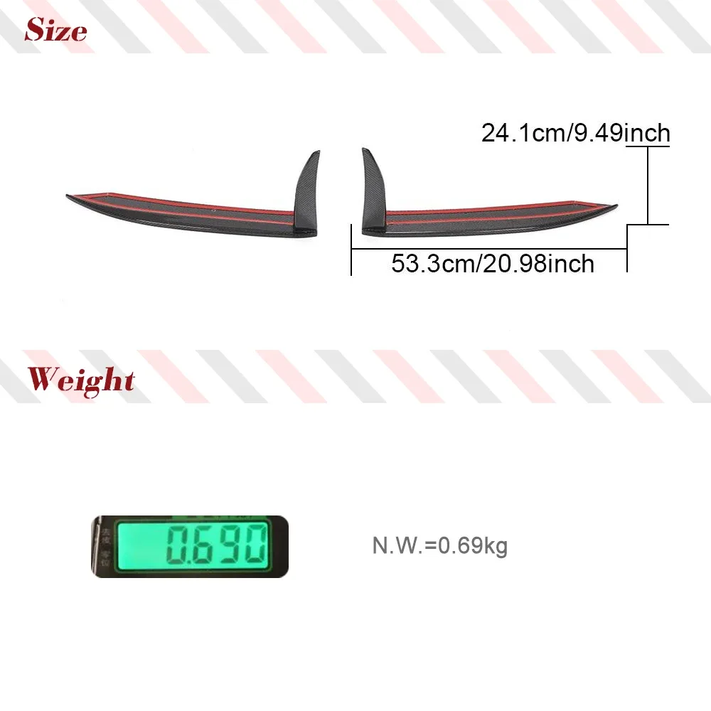 Carbon Fiber Car Rear Bumper Splitters Spoiler For Porsche 911 Carrera 4 2017 Auto Car Rear Splitters Canards Body Kits | Mfg Dreams Carbon Fiber Car Rear Bumper Splitters Spoiler For Porsche 911 Carrera 4 2017 Auto Car Rear Splitters Canards Body Kits - Image 6
