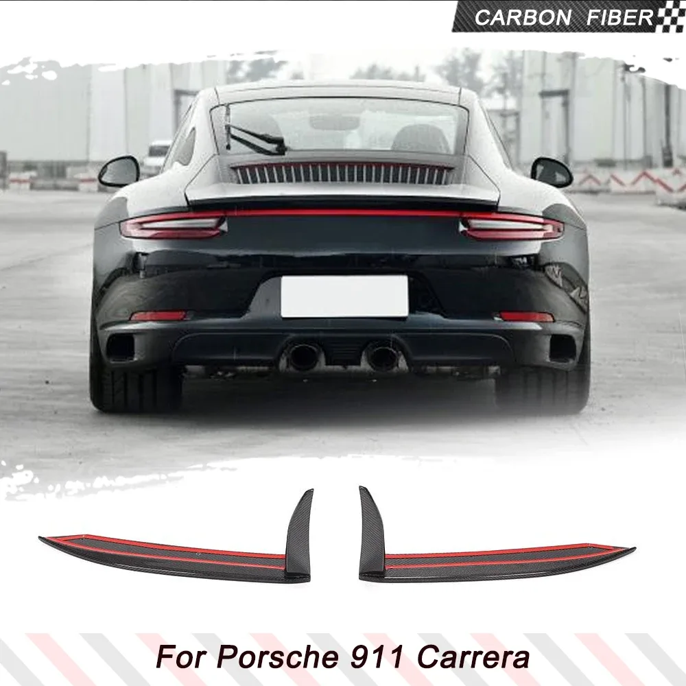 Shop | Mfg Dreams Carbon Fiber Car Rear Bumper Splitters Spoiler For Porsche 911 Carrera 4 2017 Auto Car Rear Splitters Canards Body Kits