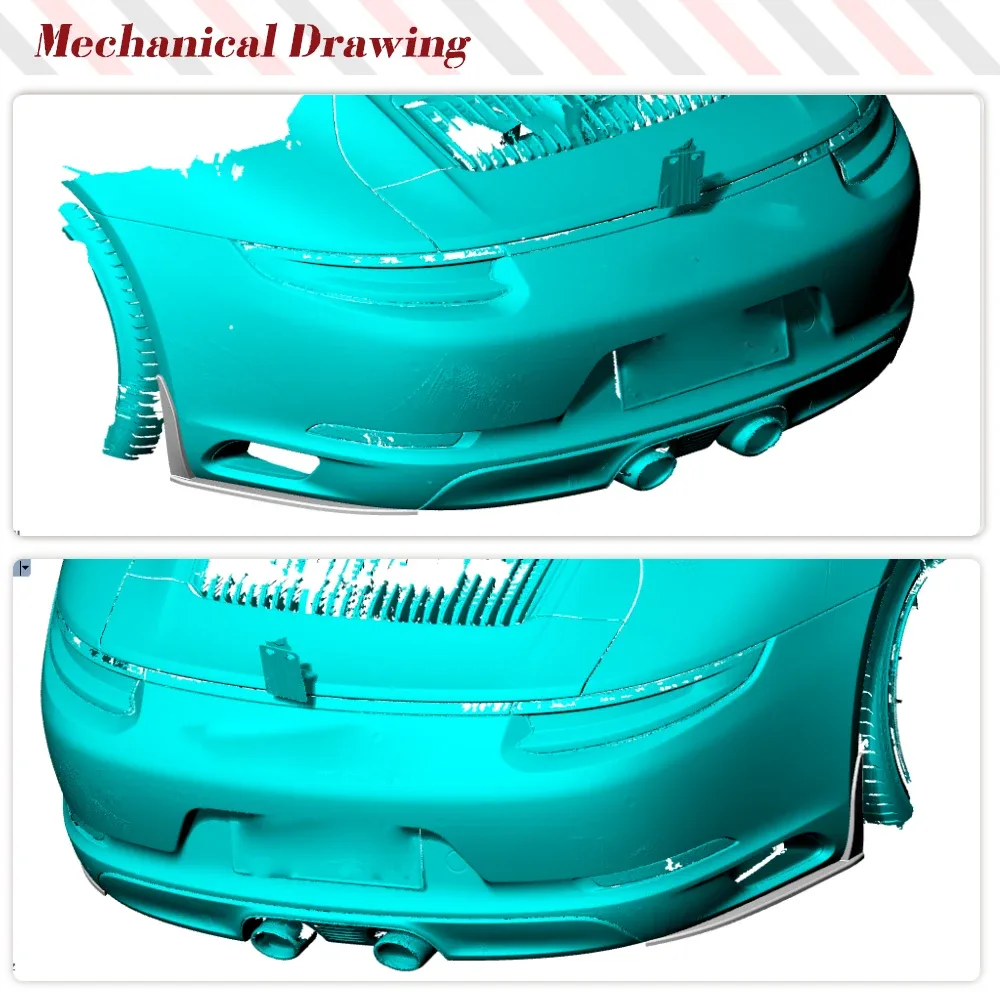 Alternative View Of Carbon Fiber Car Rear Bumper Splitters Spoiler For Porsche 911 Carrera 4 2017 Auto Car Rear Splitters Canards Body Kits