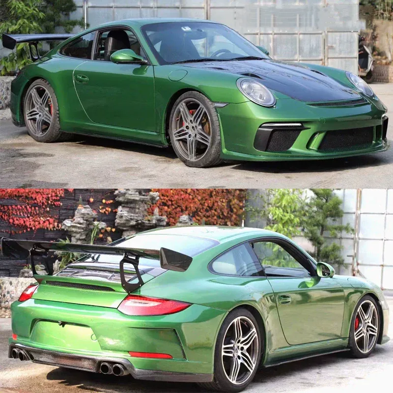 Shop | Mfg Dreams Body Kit For Porsche 997 05-12 Upgrade To Gt3 Style Front Bumper Rear Bumper Carbon Fiber Hood Tail Wing Surround