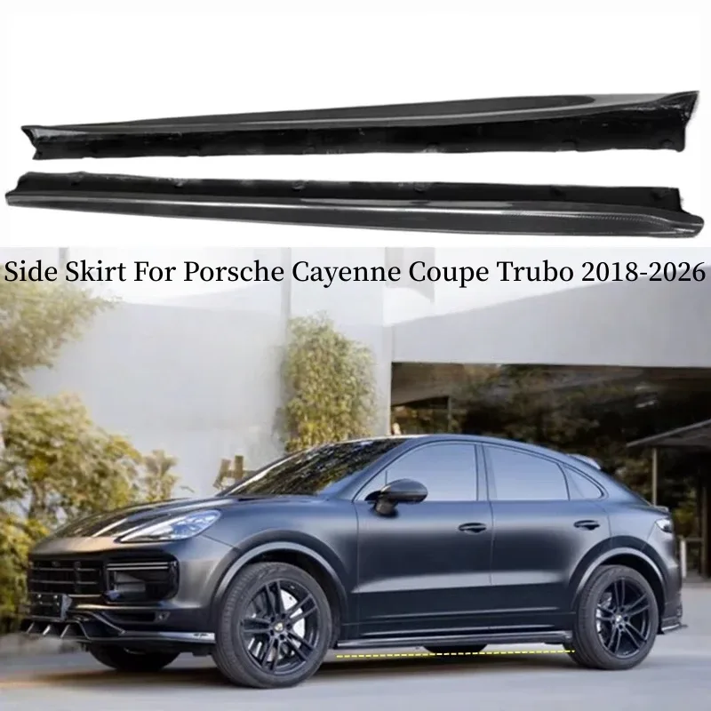 Shop | Mfg Dreams Real Carbon Fiber Side Skirt For Porsche Cayenne Coupe Trubo 2018 2019 2020 2021 2022 2023 2024 2025 2026 Body Kit Lip Spoiler