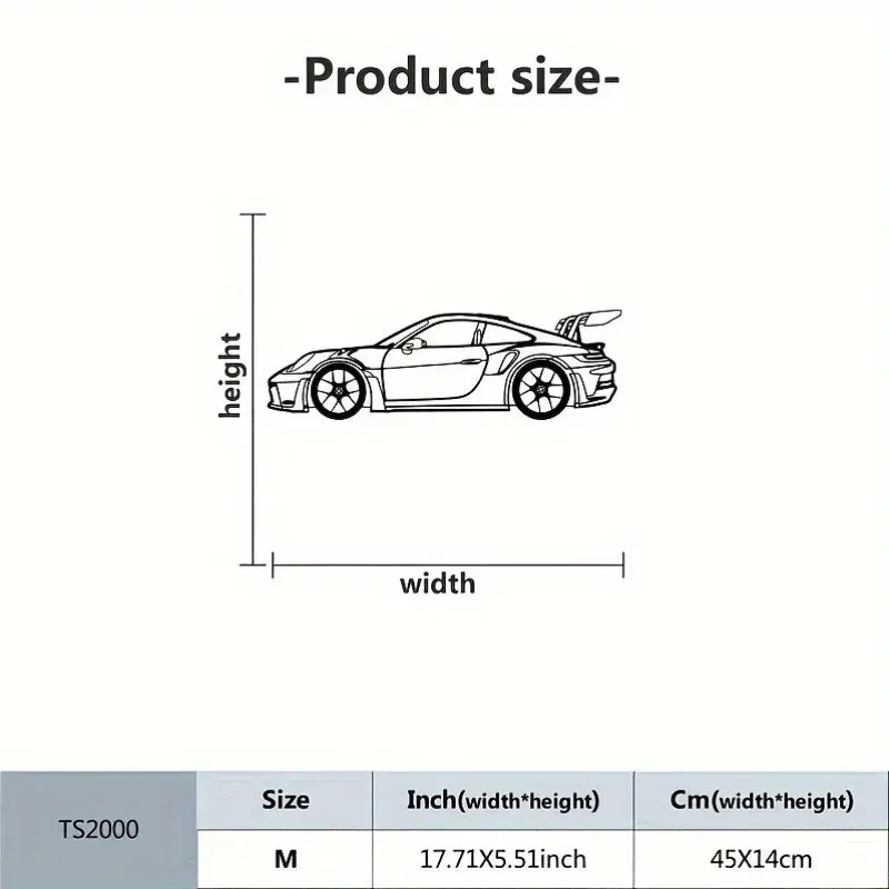 Contemporary Metal Wall Art: 911 Sports Car Silhouette For Auto Enthusiasts | Mfg Dreams Contemporary Metal Wall Art: 911 Sports Car Silhouette For Auto Enthusiasts - Image 3