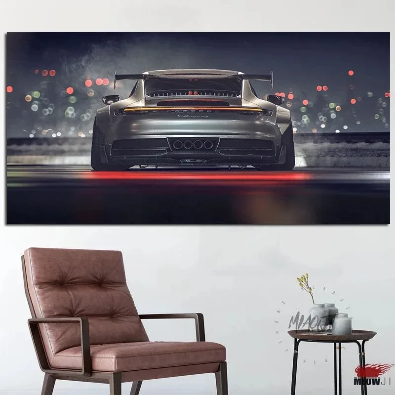 Modern Wall Art Canvas Painting Supercars 911 Gt Bcak View Wall Pictures Silk Posters And Prints Living Room Home Decor Unframed | Mfg Dreams Modern Wall Art Canvas Painting Supercars 911 Gt Bcak View Wall Pictures Silk Posters And Prints Living Room Home Decor Unframed - Image 4