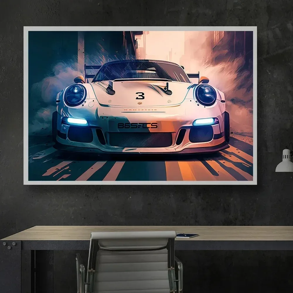 911 Gt3 Rs Car Generation Supercar Poster Canvsa Painting Home Decor Wall Art Decoration Gift For Car Lover Frameless | Mfg Dreams 911 Gt3 Rs Car Generation Supercar Poster Canvsa Painting Home Decor Wall Art Decoration Gift For Car Lover Frameless - Image 4