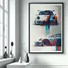Retro Sports Car 911 Graffiti Canvas Painting Classic F40 Watercolor Poster Fashion Luxury Racing Wall Art Game Room Home Decor | Mfg Dreams 21096 Lxvswz | Mfg Dreams
