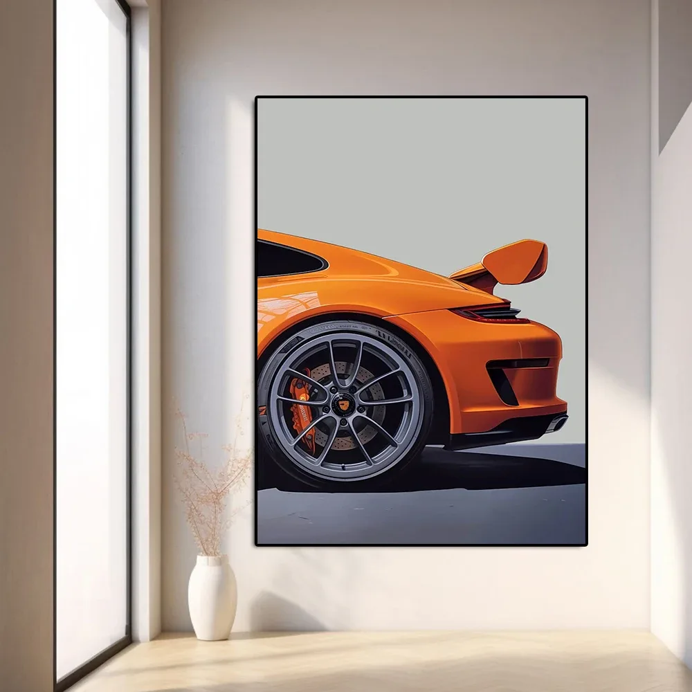 1Pc Frameless Canvas Painting Fashion Supercar Canvas Painting Luxury Racing Tail Lights Poster Print Pop 911Gt3 Club Wall Art L | Mfg Dreams 1Pc Frameless Canvas Painting Fashion Supercar Canvas Painting Luxury Racing Tail Lights Poster Print Pop 911Gt3 Club Wall Art L - Image 5