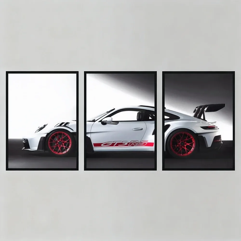 1pc frameless Classic Luxury Sports Car GT3-RS Painting Calligraphy Wall Art Canvas Oil Painting Poster Print Home Garage Decor