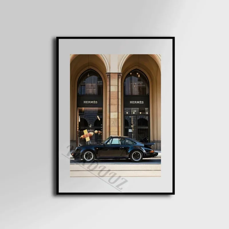 Alternative View Of Nordic Vintage Black And White Aesthetic Wall Art Classic Supercar Street Hd Oil On Canvas Posters And Printed Home Decor Gifts