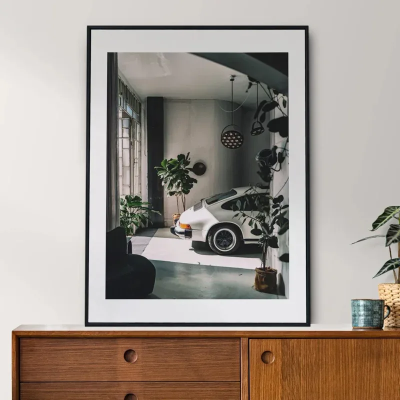 Nordic Vintage Black And White Aesthetic Wall Art Classic Supercar Street Hd Oil On Canvas Posters And Printed Home Decor Gifts
