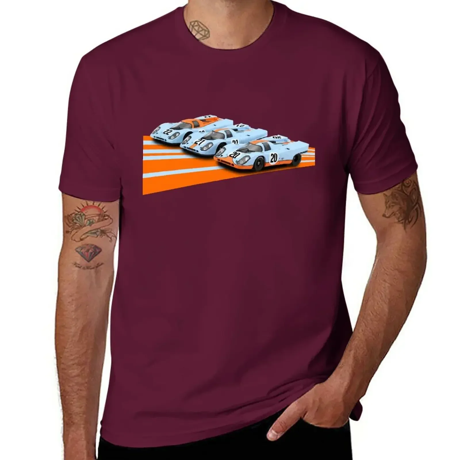 Alternative View Of Sweat Shirts Heavyweight T Shirts Anime Mens Graphic T-Shirts Funny New Porsch 917 1971 No 20 21 22 - 3 Classicliveries T-Shirt