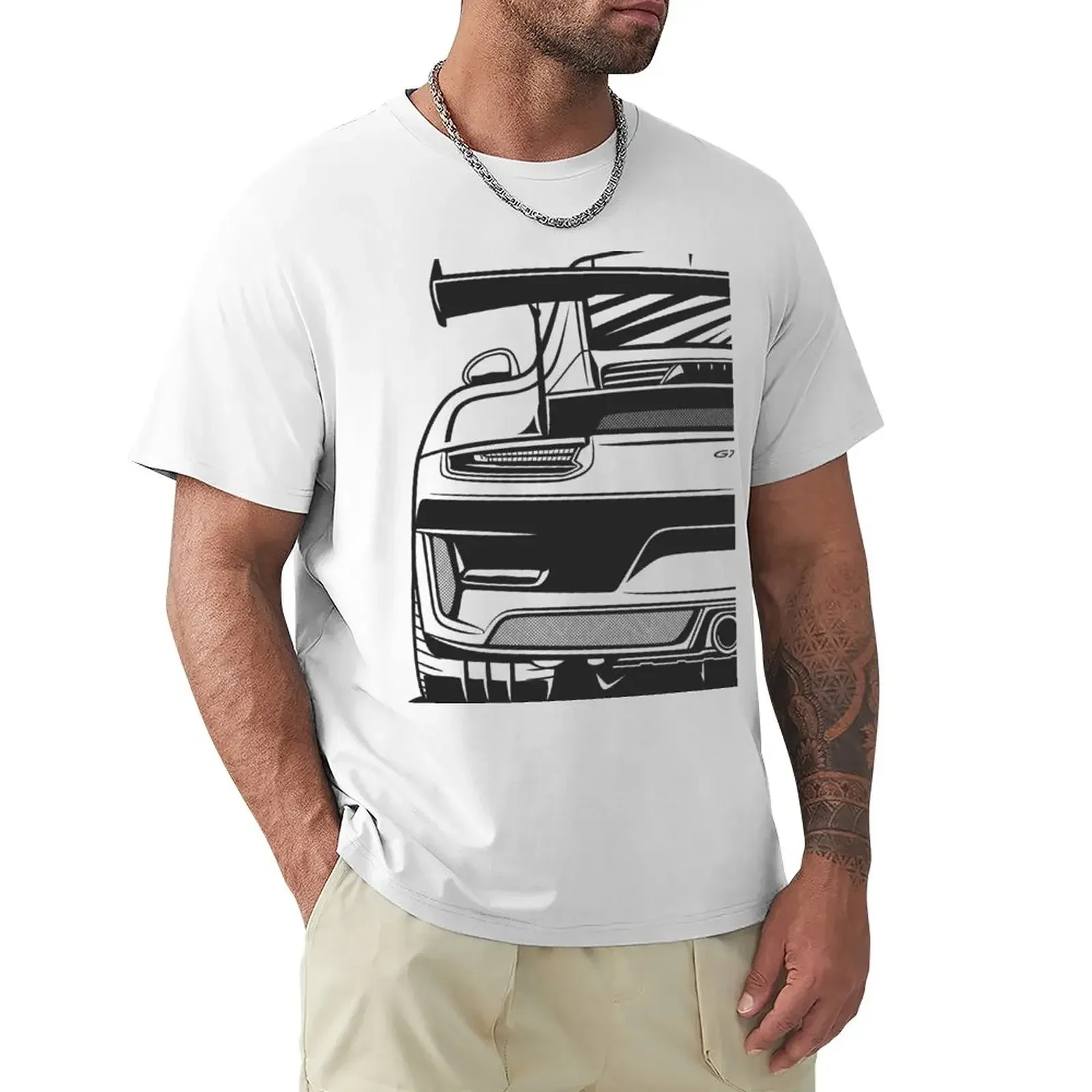 Gt3 Rs 991.2 Fragment Rear T-Shirt Shirts Graphic Tees Vintage Graphics Oversized T Shirt Men